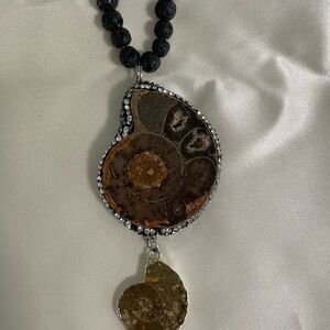 Elegant Fossil Pendant Necklace